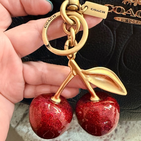 Coach - Red Cherry bag charm with Gold Details - Picture 13 of 13